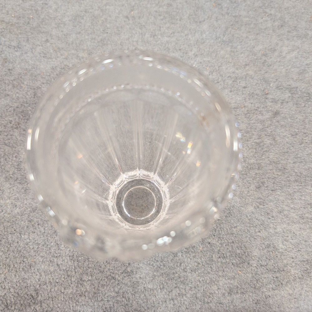 Studio Silversmiths Merci Cherie 24% Lead Crystal Frosted Bow Bud Vase Germany‎ - Picture 3 of 5